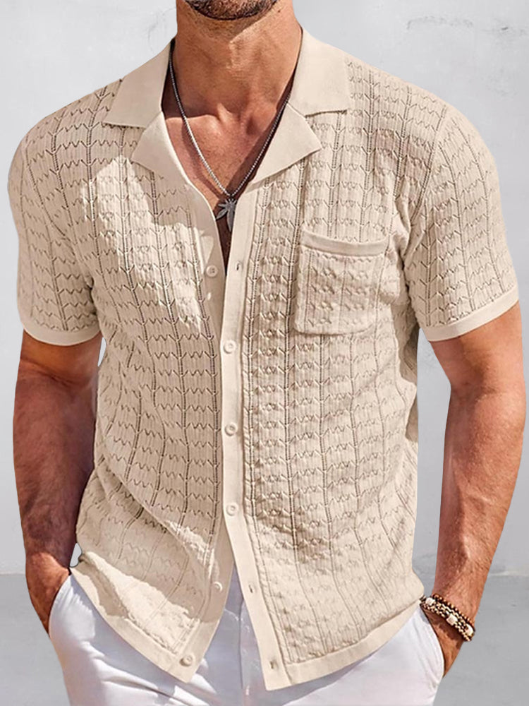 Camisa de punto texturizada transpirable