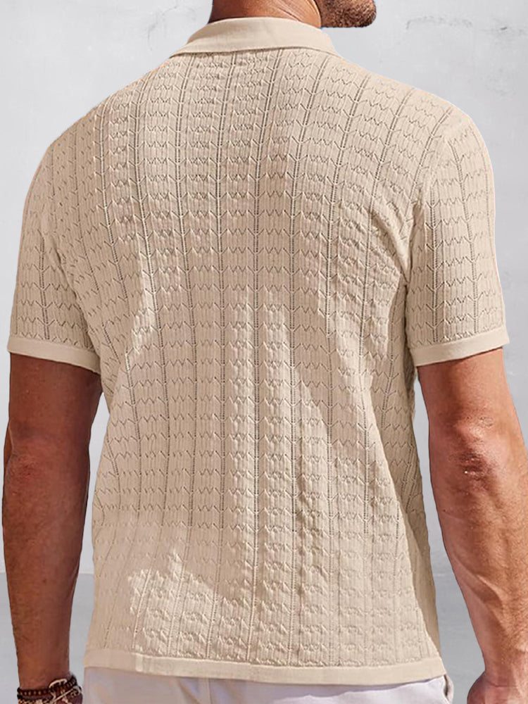 Camisa de punto texturizada transpirable