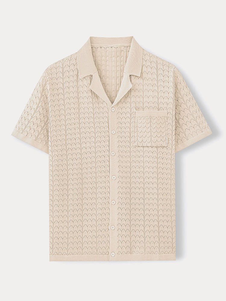 Camisa de punto texturizada transpirable