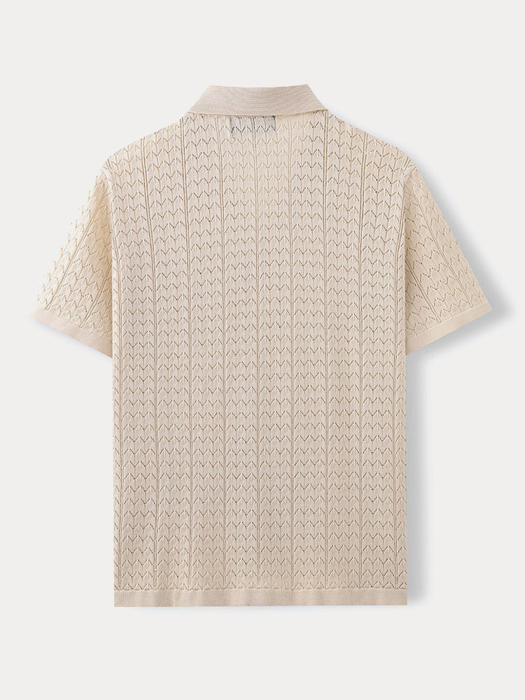 Camisa de punto texturizada transpirable