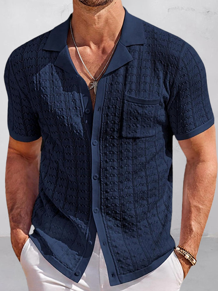 Camisa de punto texturizada transpirable