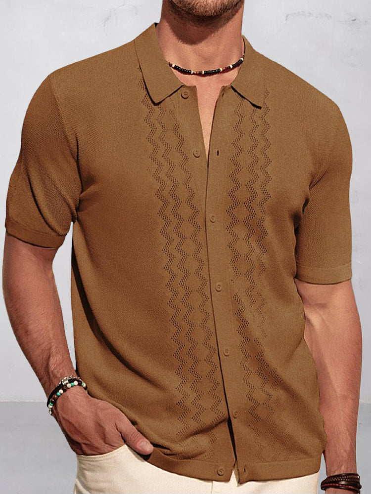 Camisa de punto elegante estilo business casual