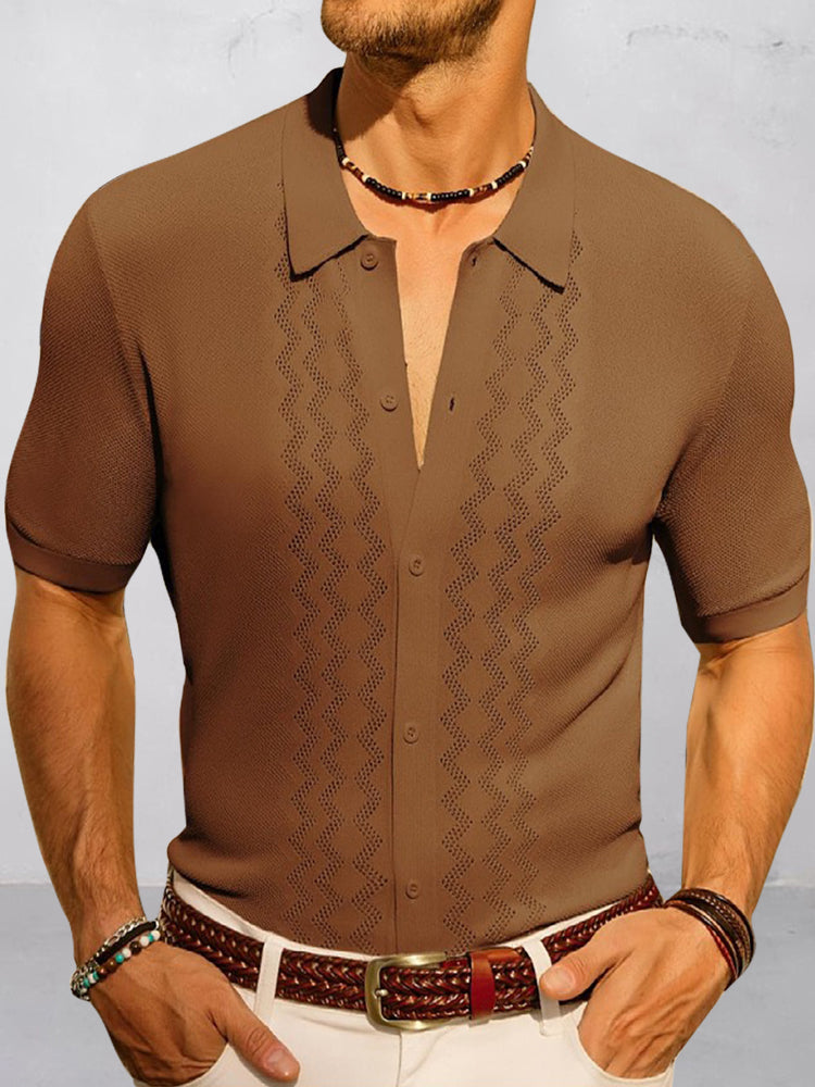 Camisa de punto elegante estilo business casual