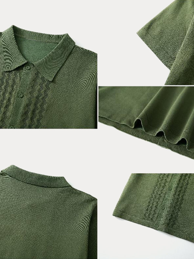 Camisa de punto elegante estilo business casual