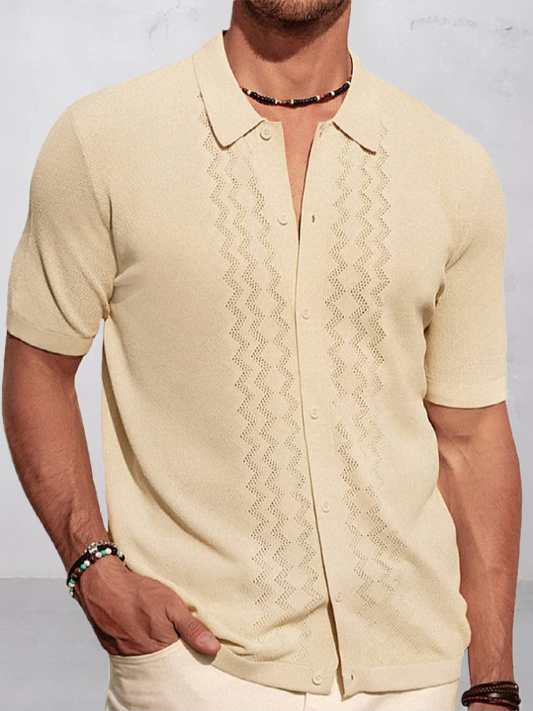 Camisa de punto elegante estilo business casual