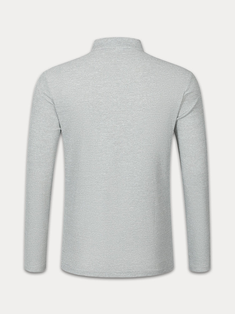 Camisa henley de punto gofre cómoda