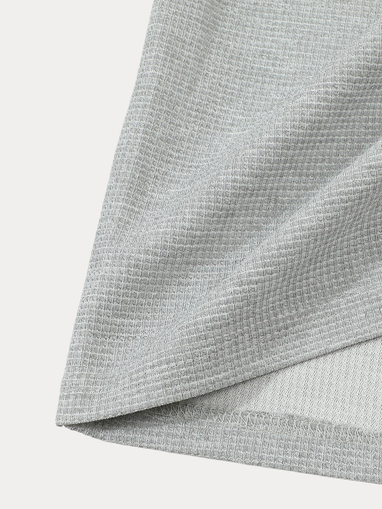 Camisa henley de punto gofre cómoda