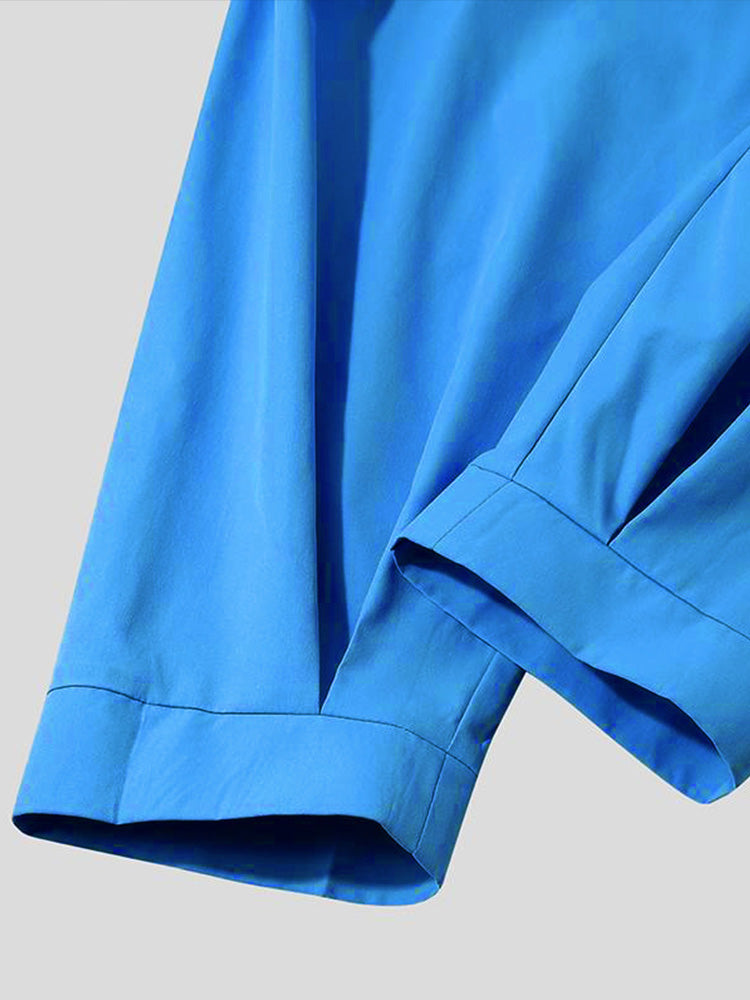 Pantalón harem cropped plisado con cinturón