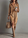 Vestido midi Florence de pana