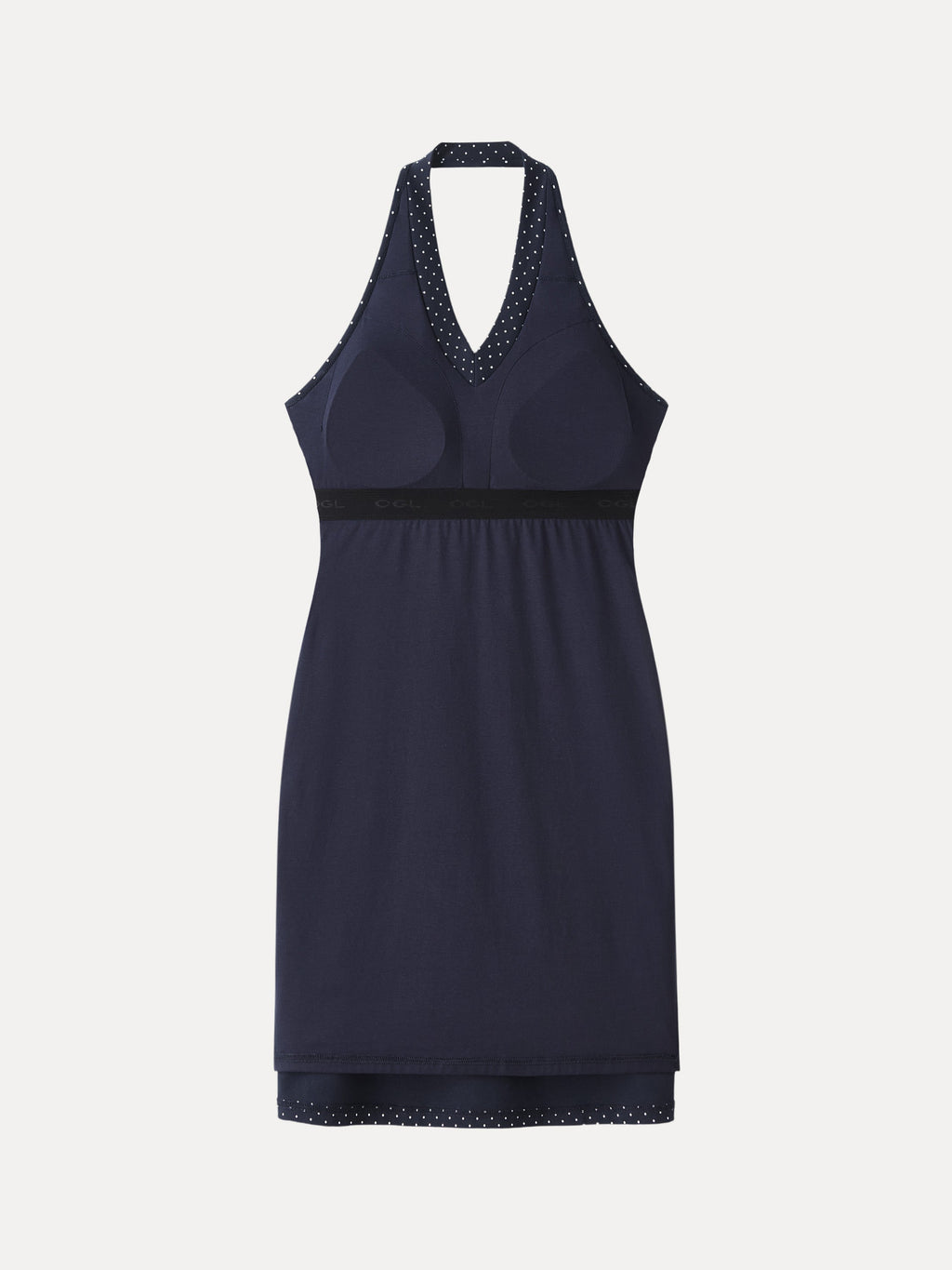 Vestido brami mini de cuello halter con lunares