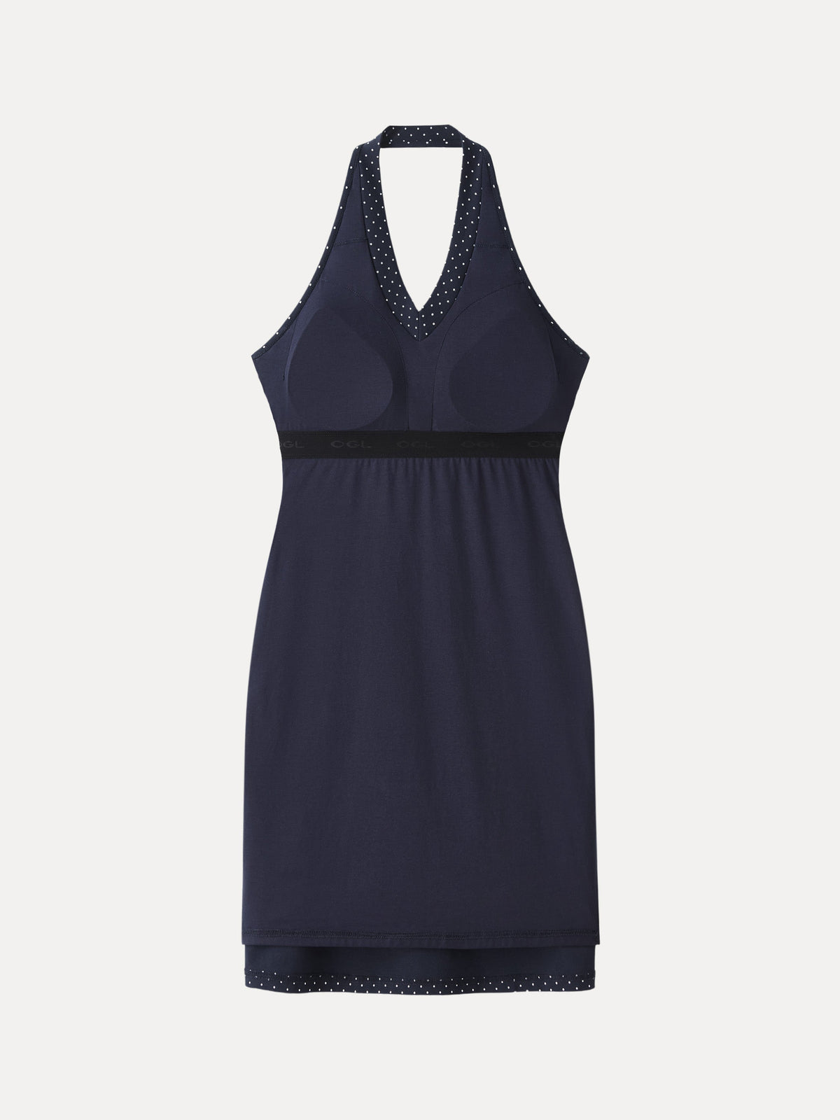 Vestido brami mini de cuello halter con lunares