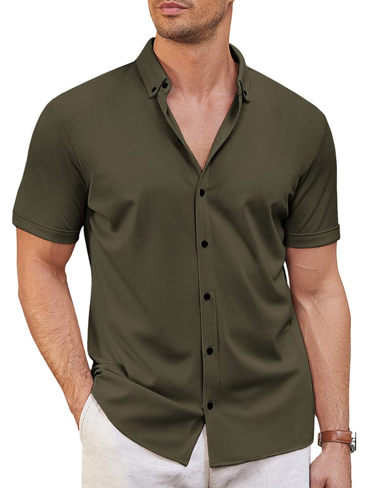 Camisa suave antiarrugas casual
