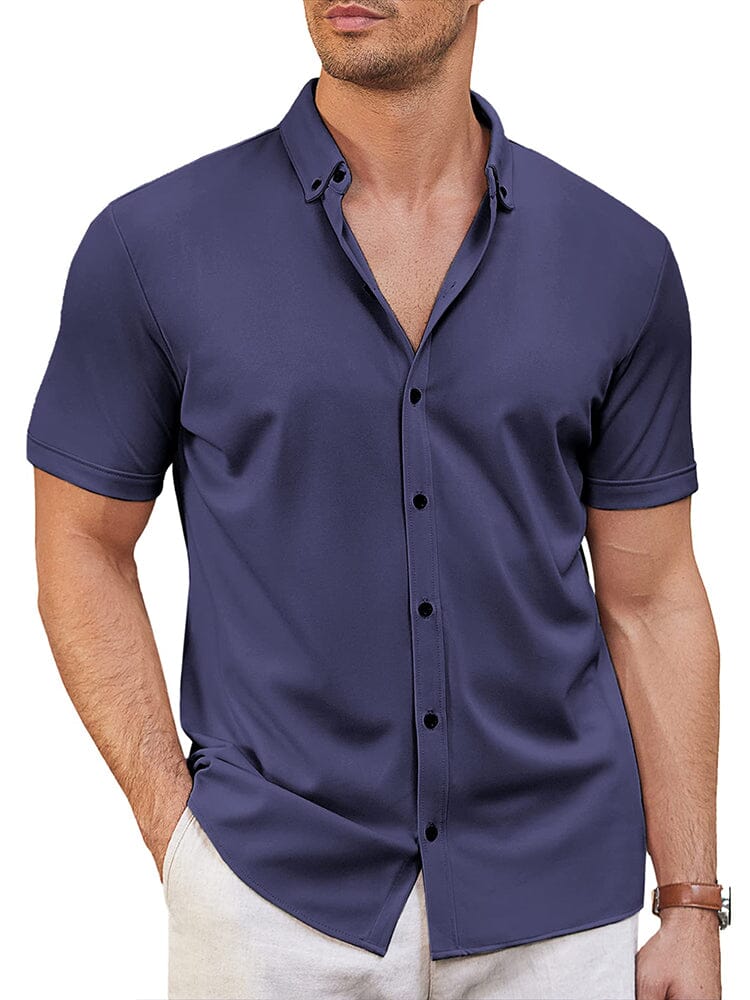 Camisa suave antiarrugas casual