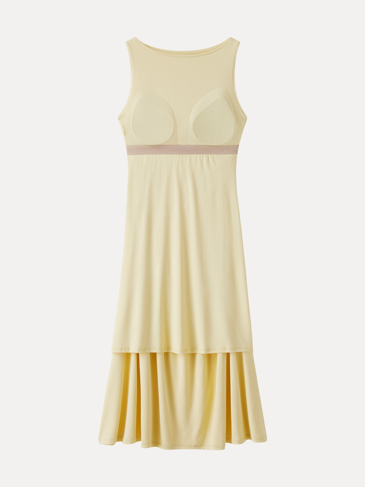Vestido brami midi de cuello barco fruncido