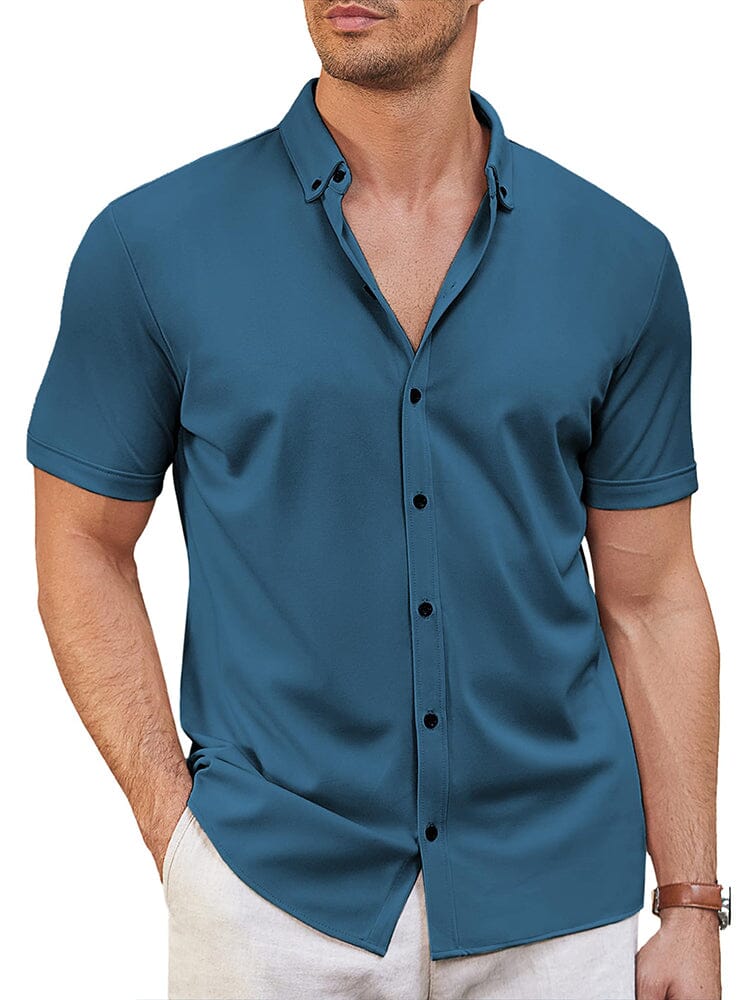 Camisa suave antiarrugas casual