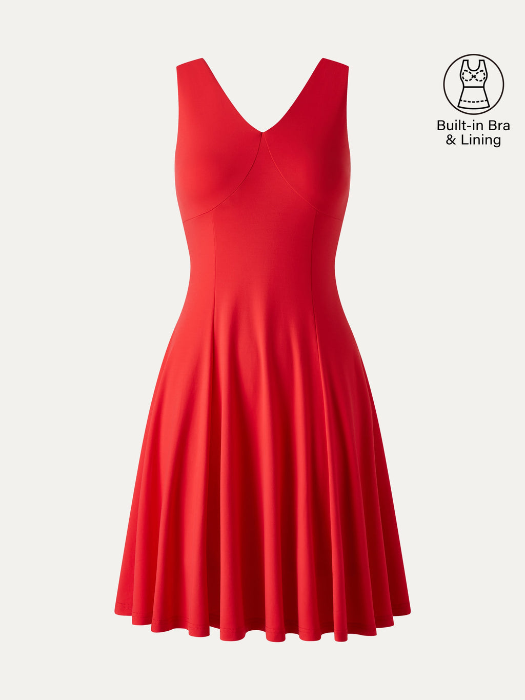 Vestido brami mini de cuello en V para viaje con bolsillos