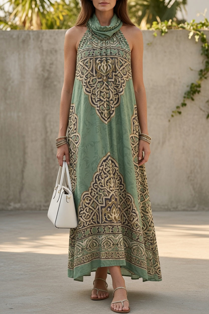 Vestido maxi Taylor vintage de cuello halter