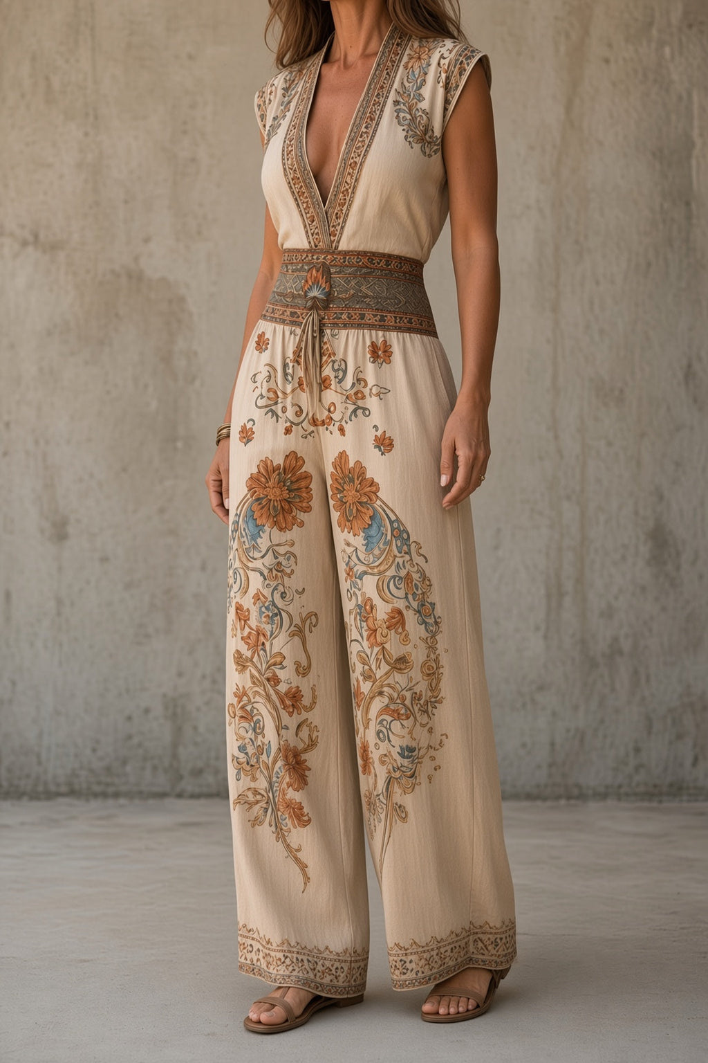 Mono Natalie vintage de pierna ancha