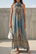Vestido maxi Taylor vintage de cuello halter