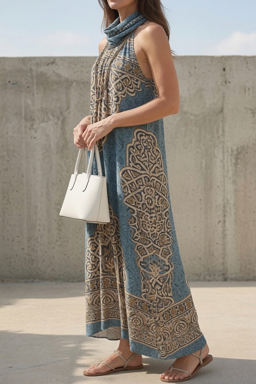 Vestido maxi Taylor vintage de cuello halter