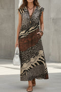 Vestido maxi Tara vintage con cuello de volante