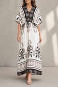 Vestido maxi vintage floral