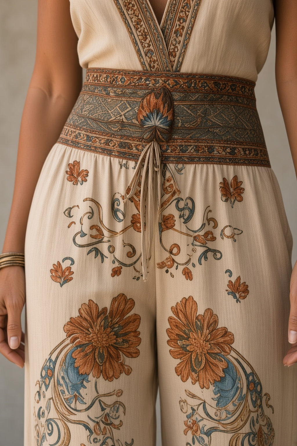 Mono Natalie vintage de pierna ancha