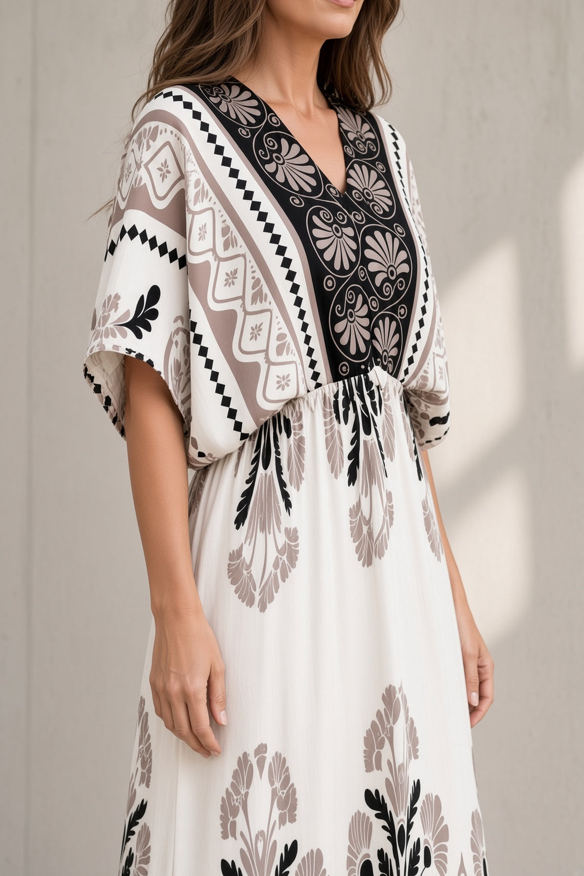 Vestido maxi vintage floral