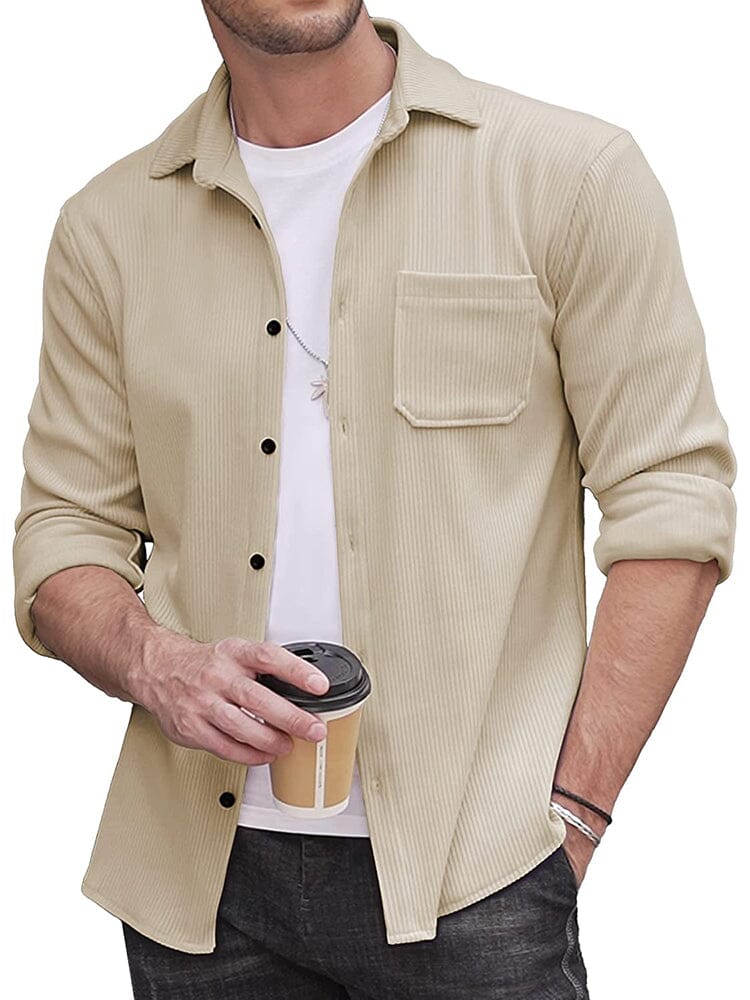 Camisa chaqueta de pana ligera casual
