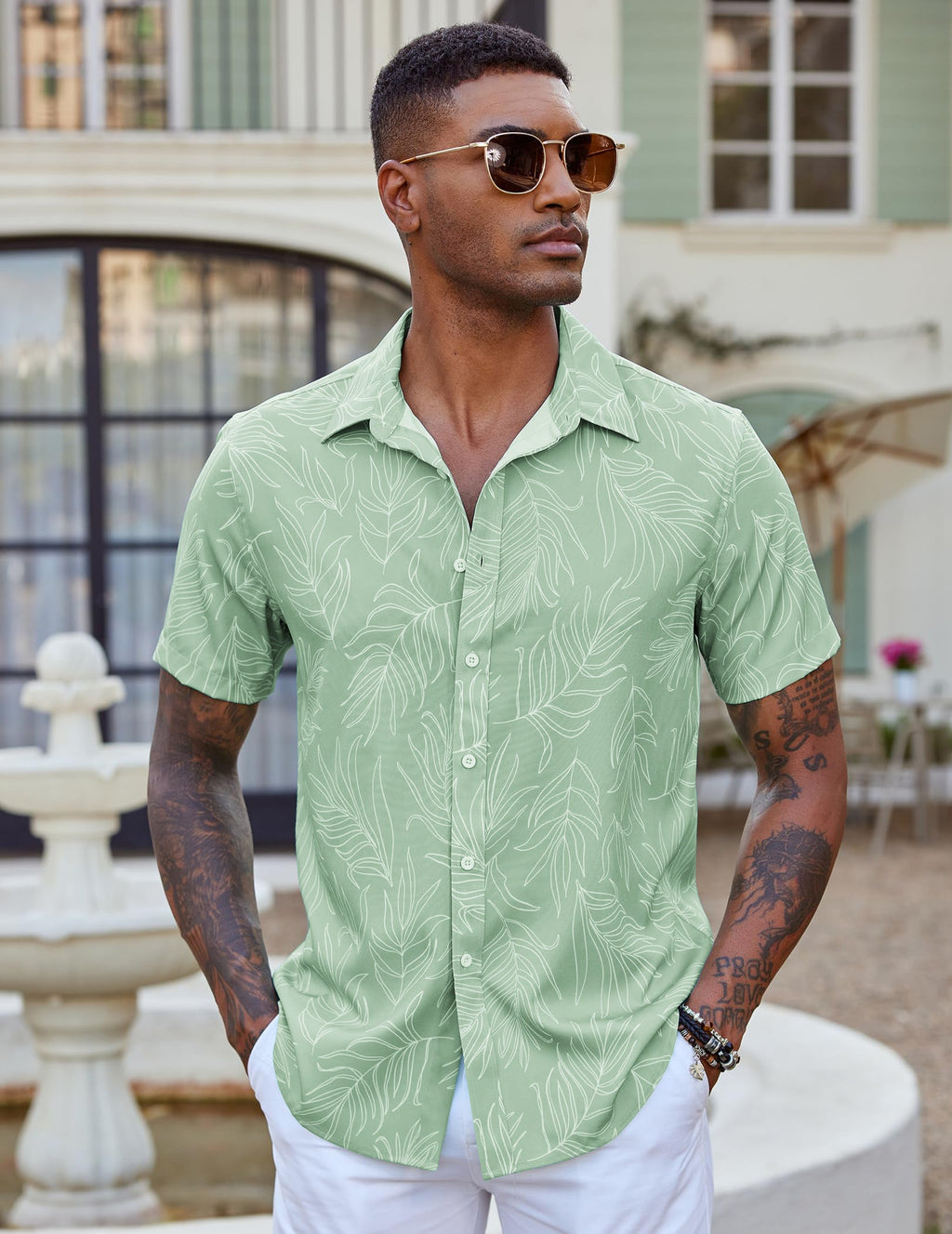 Camisa hawaiana estampada de vacaciones