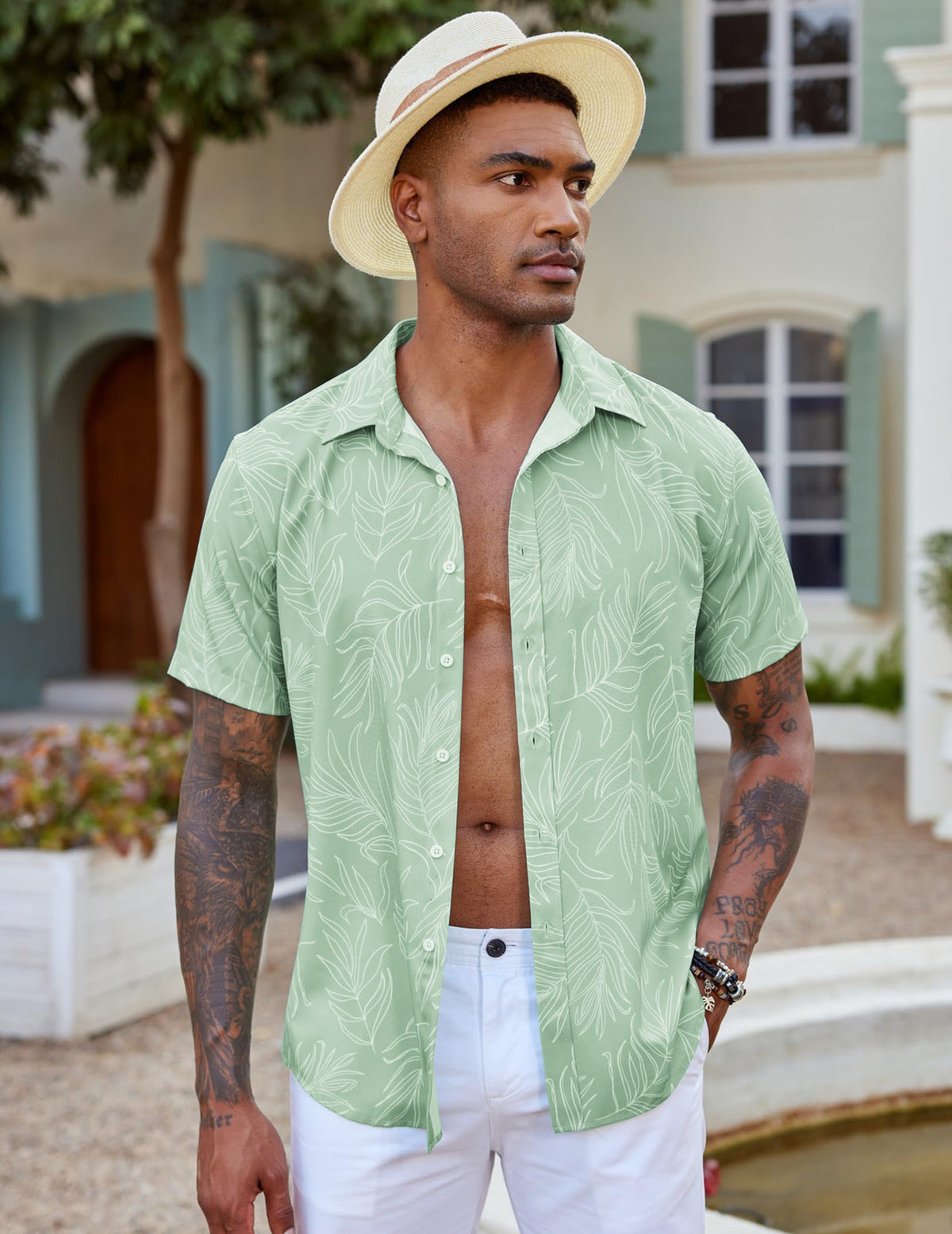 Camisa hawaiana estampada de vacaciones