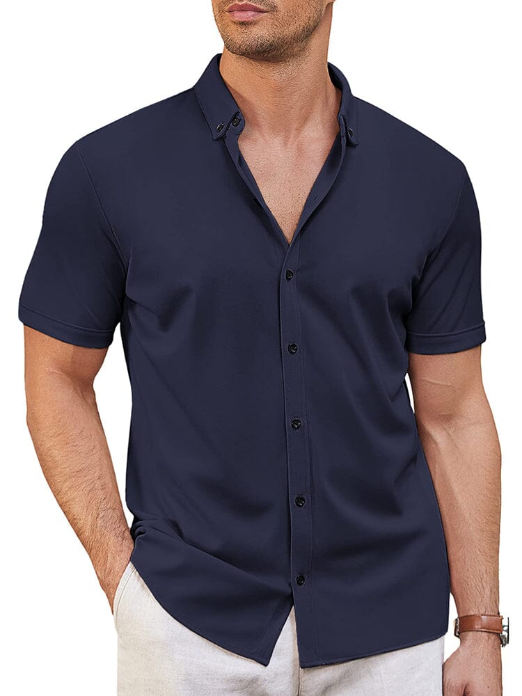 Camisa suave antiarrugas casual
