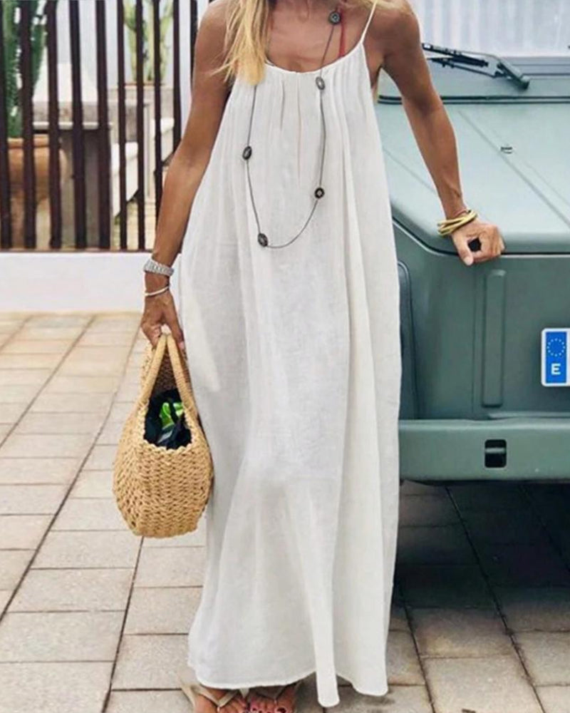 Vestido con espalda descubierta y tirantes finos