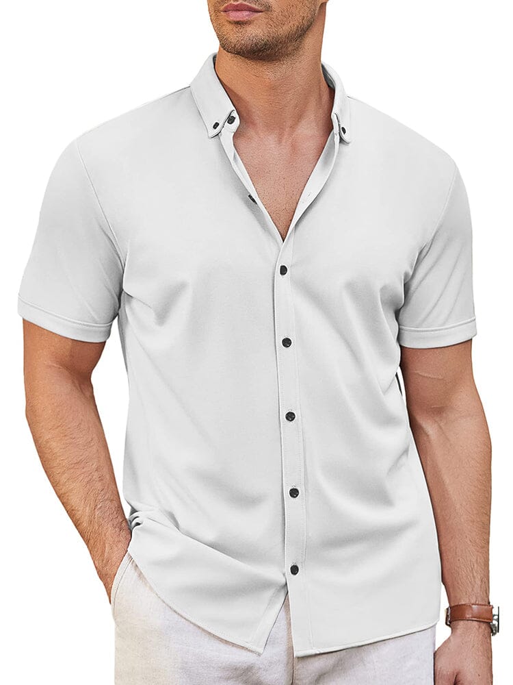 Camisa suave antiarrugas casual