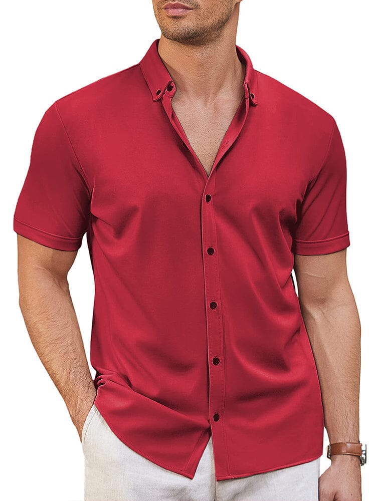 Camisa suave antiarrugas casual